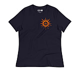 Image of Atoll Board Co Women's Relaxed T-Shirt with Atoll Horizon Sunset Graphic - Navy, 2XL - Navy,2XL D9813E01