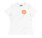 Image of Atoll Board Co Women's Relaxed T-Shirt with Atoll Horizon Sunset Graphic - White, 3XL - White,3XL 96D349F3
