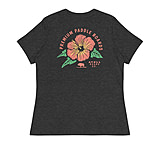 Image of Atoll Board Co Women's Relaxed T-Shirt with Atoll Paddle Board Island Flower Graphic - Dark Grey Heather, L - Dark Grey Heather,L 6FB09DA3