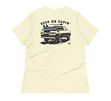 Image of Atoll Board Co Women's Relaxed T-Shirt with Atoll Paddle Board Truck Graphic - Citron, L - Citron,L 18EE0DD6