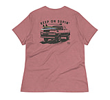 Image of Atoll Board Co Women's Relaxed T-Shirt with Atoll Paddle Board Truck Graphic - Heather Mauve, M - Heather Mauve,M E4CDF6CF