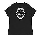 Image of Atoll Board Co Women's Relaxed T-Shirt with Atoll Shark Fossil Graphic - Black, L - Black,L 3DC18637