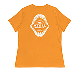 Image of Atoll Board Co Women's Relaxed T-Shirt with Atoll Shark Fossil Graphic - Heather Marmalade, M - Heather Marmalade,M 11A29563