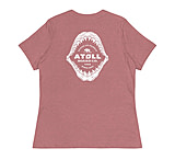 Image of Atoll Board Co Women's Relaxed T-Shirt with Atoll Shark Fossil Graphic - Heather Mauve, XL - Heather Mauve,XL CCAFCC4B