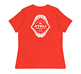 Image of Atoll Board Co Women's Relaxed T-Shirt with Atoll Shark Fossil Graphic - Poppy, XL - Poppy,XL B5D37CDC