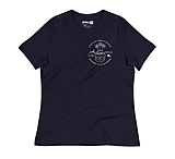 Image of Atoll Board Co Women's Relaxed T-Shirt with Atoll Skull Island - Navy, M - Navy,M 5681C285