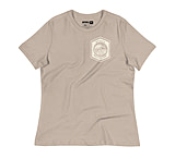 Image of Atoll Board Co Women's Relaxed T-Shirt with Atoll Wave Graphic - Heather Stone, L - Heather Stone,L 17BAC756