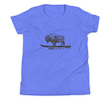 Image of Atoll Board Co Youth Detailed Bison tee - Heather Columbia Blue, L - Heather Columbia Blue,L 19B414AA