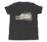Image of Atoll Board Co Youth Short Sleeve T-Shirt with Atoll Campsite Graphic - Dark Grey Heather, XL - Dark Grey Heather,XL 1A0C5557