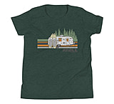Image of Atoll Board Co Youth Short Sleeve T-Shirt with Atoll Campsite Graphic - Heather Forest, L - Heather Forest,L E5B8819A
