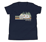 Image of Atoll Board Co Youth Short Sleeve T-Shirt with Atoll Campsite Graphic - Navy, L - Navy,L 594FC502