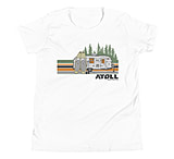 Image of Atoll Board Co Youth Short Sleeve T-Shirt with Atoll Campsite Graphic - White, L - White,L 5DF97CCF