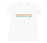 Image of Atoll Board Co Youth Short Sleeve T-Shirt with Atoll Fin Graphic - White, L - White,L 491478F5