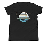 Image of Atoll Board Co Youth Short Sleeve T-Shirt with Atoll Fly Fishing Graphic - Black, XL - Black,XL 87B1F623