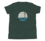 Image of Atoll Board Co Youth Short Sleeve T-Shirt with Atoll Fly Fishing Graphic - Heather Forest, L - Heather Forest,L EB16CA2E