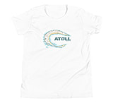 Image of Atoll Board Co Youth Short Sleeve T-Shirt with Atoll Island Graphic - White, S - White,S FCB93A3C