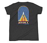 Image of Atoll Board Co Youth Short Sleeve T-Shirt with Atoll Paddle Board Wake Graphic - Dark Grey Heather, L - Dark Grey Heather,L 73407A1E