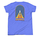 Image of Atoll Board Co Youth Short Sleeve T-Shirt with Atoll Paddle Board Wake Graphic - Heather Columbia Blue, L - Heather Columbia Blue,L D2ED9362