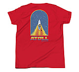 Image of Atoll Board Co Youth Short Sleeve T-Shirt with Atoll Paddle Board Wake Graphic - Red, L - Red,L 2716E3D5