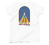 Image of Atoll Board Co Youth Short Sleeve T-Shirt with Atoll Paddle Board Wake Graphic - White, XL - White,XL 76AE3318