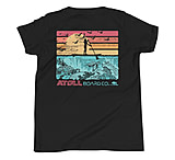 Image of Atoll Board Co Youth Short Sleeve T-Shirt with Atoll Paddle Boarder and Reef Graphic - Black, L - Black,L ED68A1FB