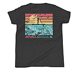 Image of Atoll Board Co Youth Short Sleeve T-Shirt with Atoll Paddle Boarder and Reef Graphic - Dark Grey Heather, XL - Dark Grey Heather,XL 992C953A