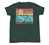 Image of Atoll Board Co Youth Short Sleeve T-Shirt with Atoll Paddle Boarder and Reef Graphic - Heather Forest, XL - Heather Forest,XL 02506F79