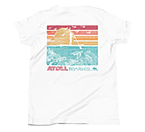 Image of Atoll Board Co Youth Short Sleeve T-Shirt with Atoll Paddle Boarder and Reef Graphic - White, M - White,M 703910A3