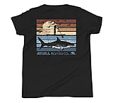 Image of Atoll Board Co Youth Short Sleeve T-Shirt with Atoll Paddle Boarder and Shark Graphic - Black, XL - Black,XL F88AC299