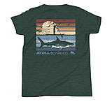 Image of Atoll Board Co Youth Short Sleeve T-Shirt with Atoll Paddle Boarder and Shark Graphic - Heather Forest, L - Heather Forest,L C1752BC7