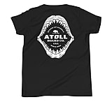 Image of Atoll Board Co Youth Short Sleeve T-Shirt with Atoll Shark Fossil Graphic - Black, L - Black,L 1F2AB163