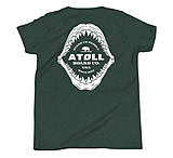 Image of Atoll Board Co Youth Short Sleeve T-Shirt with Atoll Shark Fossil Graphic - Heather Forest, L - Heather Forest,L 887CC84E