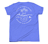 Image of Atoll Board Co Youth Short Sleeve T-Shirt with Atoll Skull Island Graphic - Heather Columbia Blue, L - Heather Columbia Blue,L DF6846A3