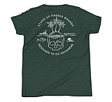 Image of Atoll Board Co Youth Short Sleeve T-Shirt with Atoll Skull Island Graphic - Heather Forest, L - Heather Forest,L 33527287