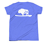 Image of Atoll Board Co Youth Short Sleeve T-Shirt with Atoll Solo Bison Graphic - Heather Columbia Blue, L - Heather Columbia Blue,L 74023488