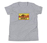 Image of Atoll Board Co Youth Short Sleeve T-Shirt with Atoll Sunset Bison Hunter Graphic - Athletic Heather, L - Athletic Heather,L 4BF9302B