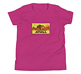 Image of Atoll Board Co Youth Short Sleeve T-Shirt with Atoll Sunset Bison Hunter Graphic - Berry, L - Berry,L 2CFAA6CB