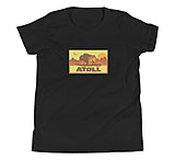 Image of Atoll Board Co Youth Short Sleeve T-Shirt with Atoll Sunset Bison Hunter Graphic - Black, L - Black,L 651C4964