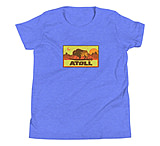 Image of Atoll Board Co Youth Short Sleeve T-Shirt with Atoll Sunset Bison Hunter Graphic - Heather Columbia Blue, L - Heather Columbia Blue,L B61AD446