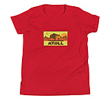 Image of Atoll Board Co Youth Short Sleeve T-Shirt with Atoll Sunset Bison Hunter Graphic - Red, L - Red,L 0FA3871B