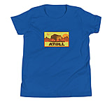 Image of Atoll Board Co Youth Short Sleeve T-Shirt with Atoll Sunset Bison Hunter Graphic - True Royal, M - True Royal,M 14D2549A