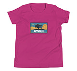 Image of Atoll Board Co Youth Short Sleeve T-Shirt with Atoll Sunset Bison Night Graphic - Berry, L - Berry,L 5519493A