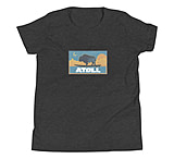 Image of Atoll Board Co Youth Short Sleeve T-Shirt with Atoll Sunset Bison Night Graphic - Dark Grey Heather, XL - Dark Grey Heather,XL 016363C2