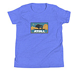 Image of Atoll Board Co Youth Short Sleeve T-Shirt with Atoll Sunset Bison Night Graphic - Heather Columbia Blue, M - Heather Columbia Blue,M 13855CF4