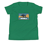 Image of Atoll Board Co Youth Short Sleeve T-Shirt with Atoll Sunset Bison Night Graphic - Kelly, L - Kelly,L 449EE3B8