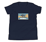 Image of Atoll Board Co Youth Short Sleeve T-Shirt with Atoll Sunset Bison Night Graphic - Navy, XL - Navy,XL E7396F2F