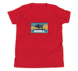 Image of Atoll Board Co Youth Short Sleeve T-Shirt with Atoll Sunset Bison Night Graphic - Red, L - Red,L 7497495D