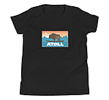 Image of Atoll Board Co Youth Short Sleeve T-Shirt with Atoll Sunset Bison Original Graphic - Black, S - Black,S 48DB6CB1