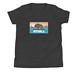 Image of Atoll Board Co Youth Short Sleeve T-Shirt with Atoll Sunset Bison Original Graphic - Dark Grey Heather, XL - Dark Grey Heather,XL 31D94280