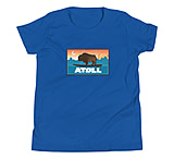 Image of Atoll Board Co Youth Short Sleeve T-Shirt with Atoll Sunset Bison Original Graphic - True Royal, L - True Royal,L 4B83E8B9